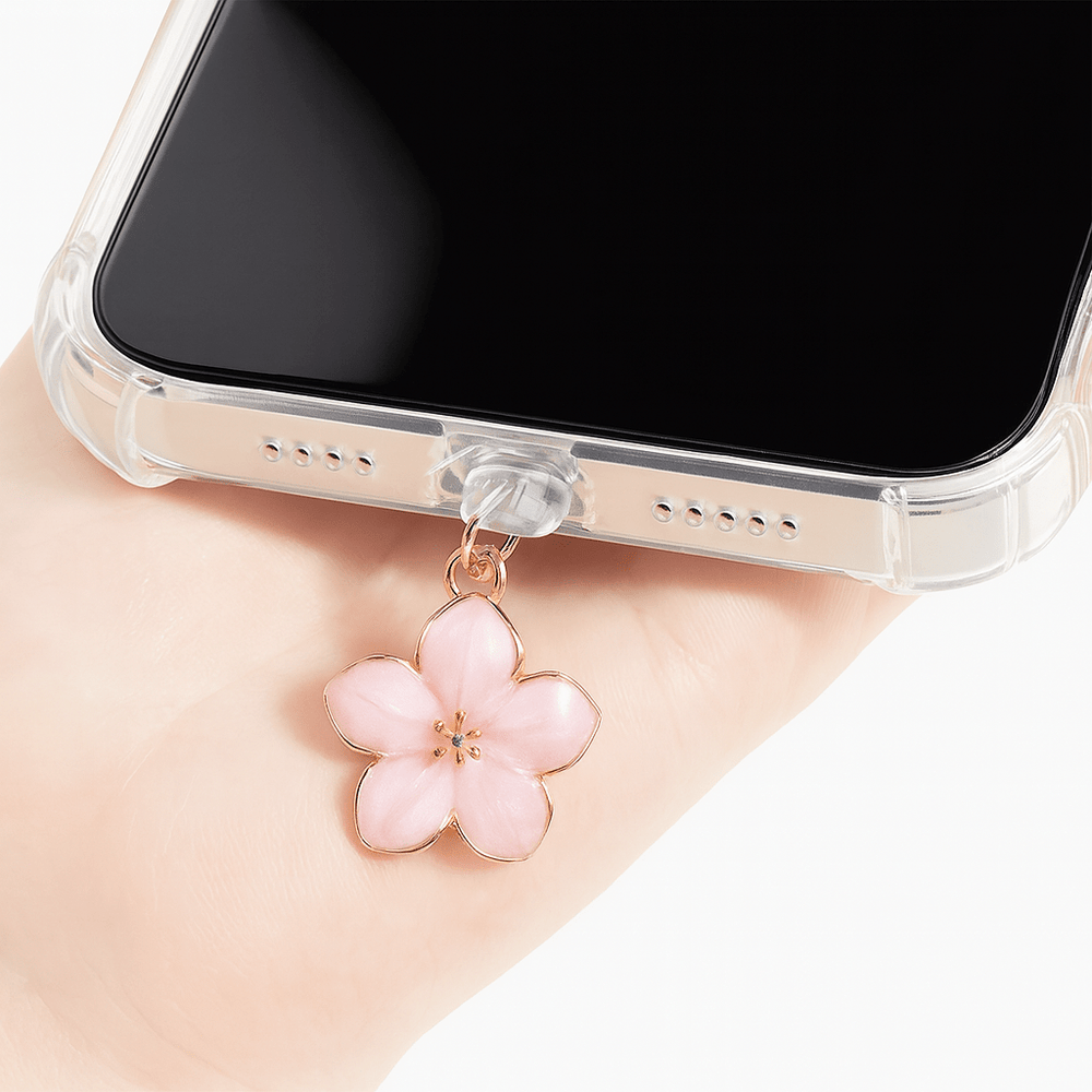 Simple Flowers Phone Dust Plug – Decorative Charging Port Pendant - Onlytenbucks.com
