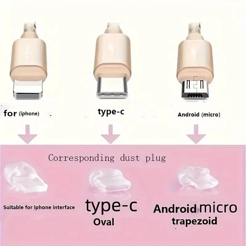 Simple Flowers Phone Dust Plug – Decorative Charging Port Pendant - Onlytenbucks.com