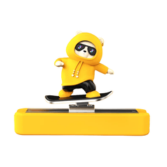 Skateboard Bear Dashboard Car Ornament - Onlytenbucks.com