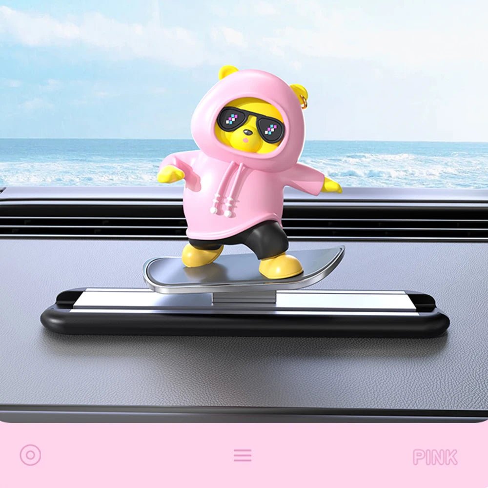 Skateboard Bear Dashboard Car Ornament - Onlytenbucks.com