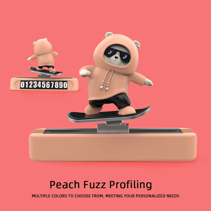 Skateboard Bear Dashboard Car Ornament - Onlytenbucks.com