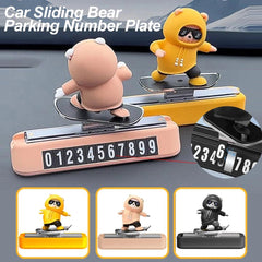 Skateboard Bear Dashboard Car Ornament - Onlytenbucks.com
