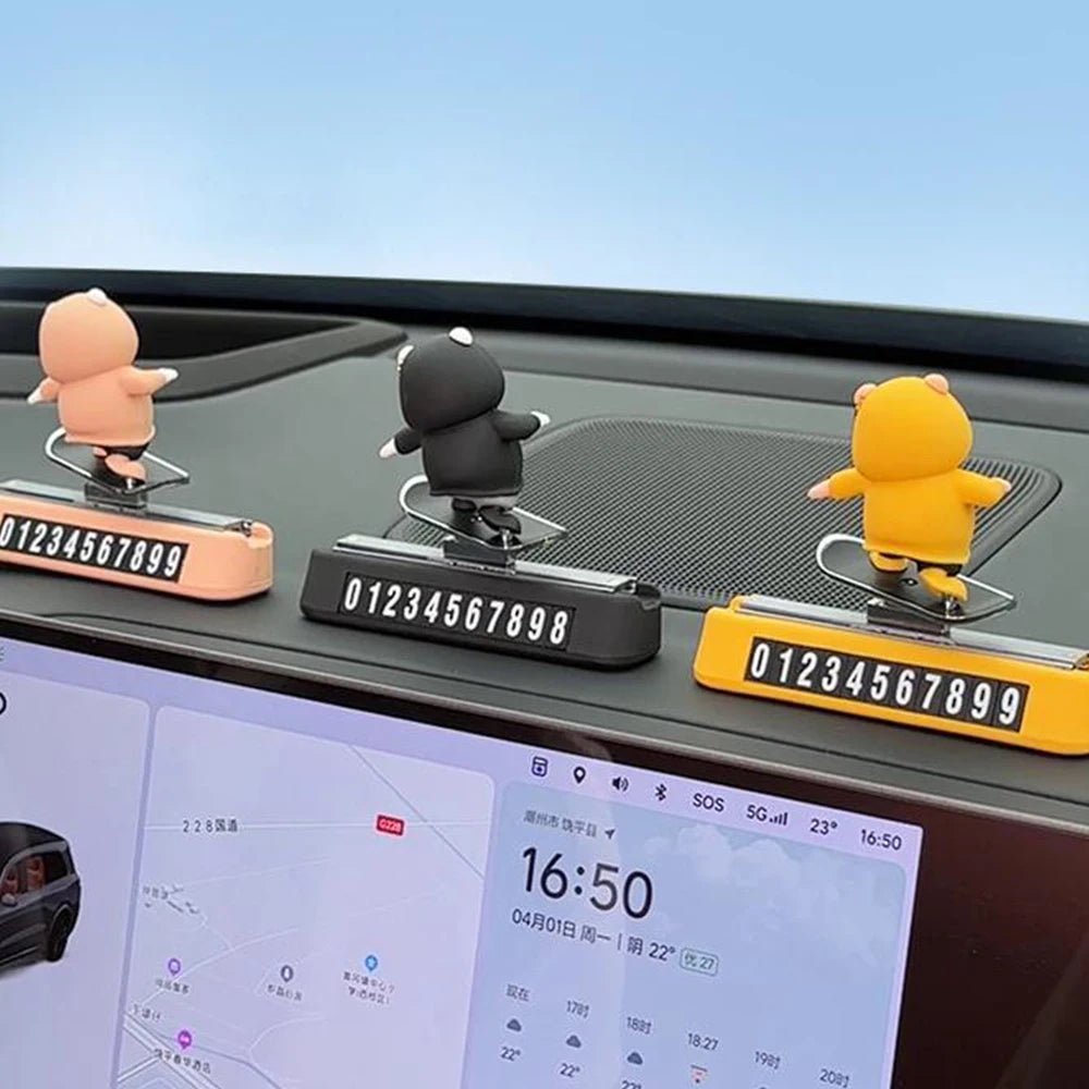 Skateboard Bear Dashboard Car Ornament - Onlytenbucks.com