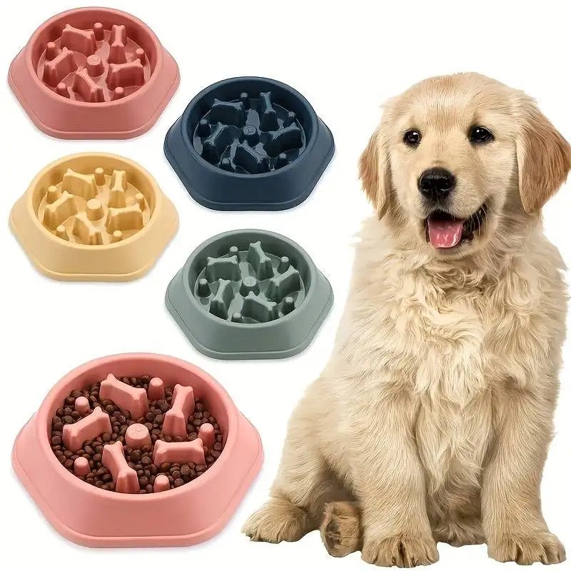 Slow Feeder Dog Bowl – Anti - Choking Puzzle Food Dish - Onlytenbucks.com