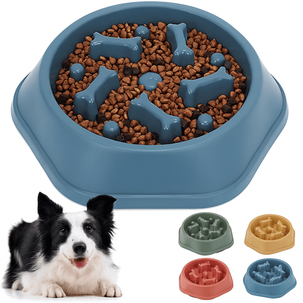 Slow Feeder Dog Bowl – Anti - Choking Puzzle Food Dish - Onlytenbucks.com