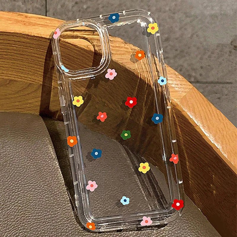 Small Flower Stars Soft TPU Phone Case – Transparent Airbag Protective Cover - Onlytenbucks.com