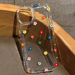 Small Flower Stars Soft TPU Phone Case – Transparent Airbag Protective Cover - Onlytenbucks.com