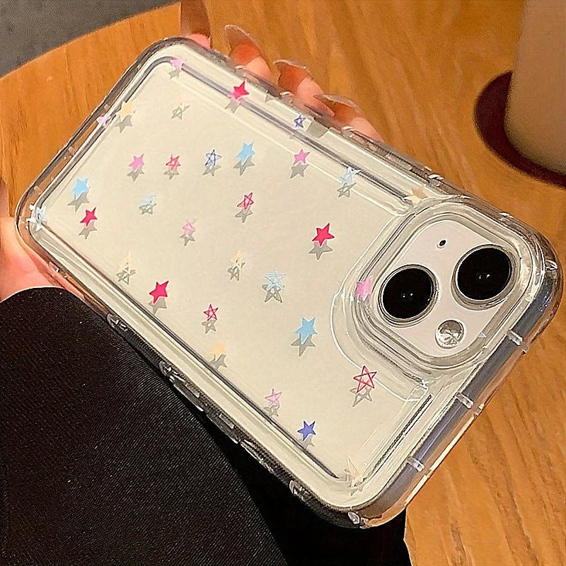 Small Flower Stars Soft TPU Phone Case – Transparent Airbag Protective Cover - Onlytenbucks.com