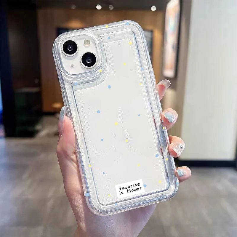 Small Flower Stars Soft TPU Phone Case – Transparent Airbag Protective Cover - Onlytenbucks.com