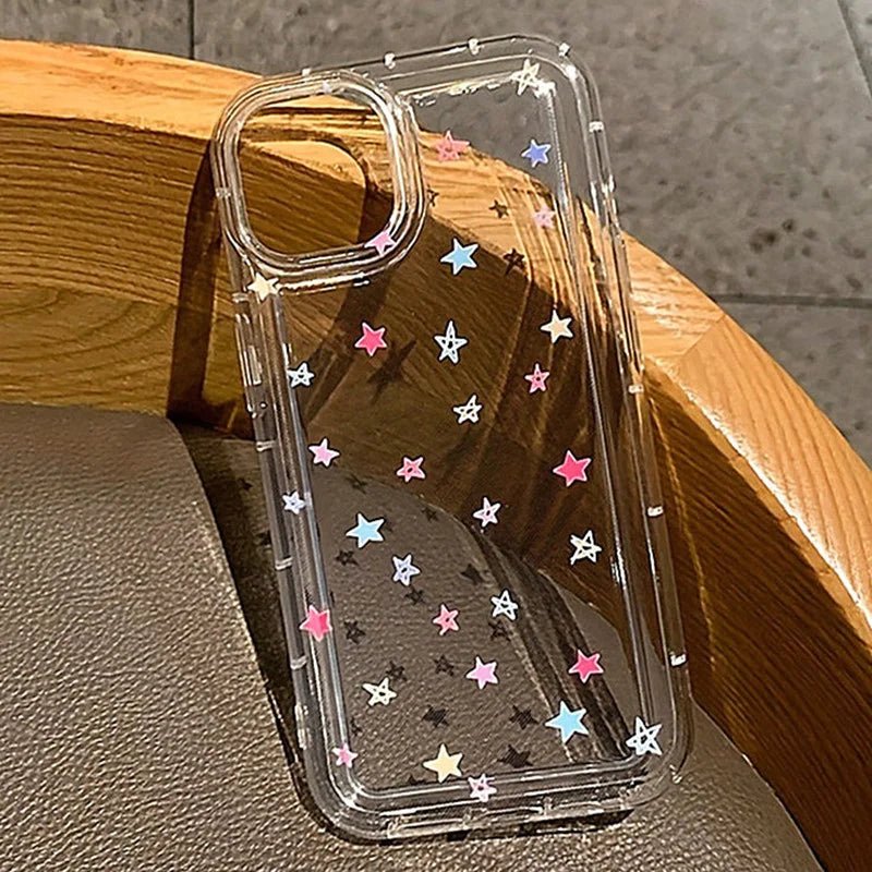 Small Flower Stars Soft TPU Phone Case – Transparent Airbag Protective Cover - Onlytenbucks.com
