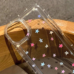 Small Flower Stars Soft TPU Phone Case – Transparent Airbag Protective Cover - Onlytenbucks.com