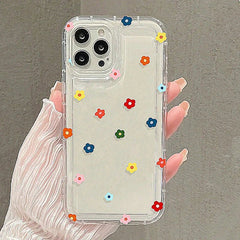 Small Flower Stars Soft TPU Phone Case – Transparent Airbag Protective Cover - Onlytenbucks.com