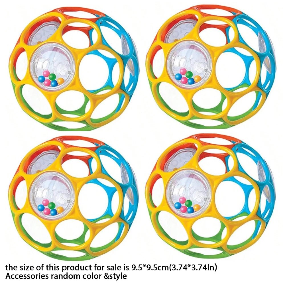 Soft Baby Grasping Rattle Ball – Sensory Development Toy with Bell - Onlytenbucks.com