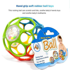 Soft Baby Grasping Rattle Ball – Sensory Development Toy with Bell - Onlytenbucks.com