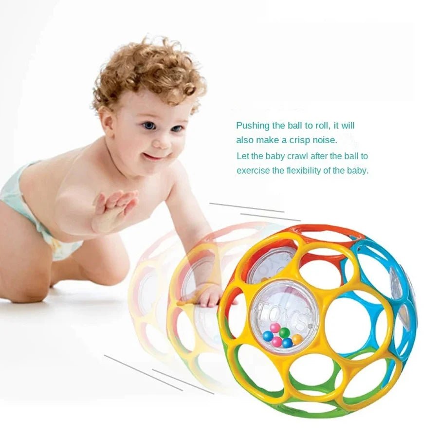 Soft Baby Grasping Rattle Ball – Sensory Development Toy with Bell - Onlytenbucks.com
