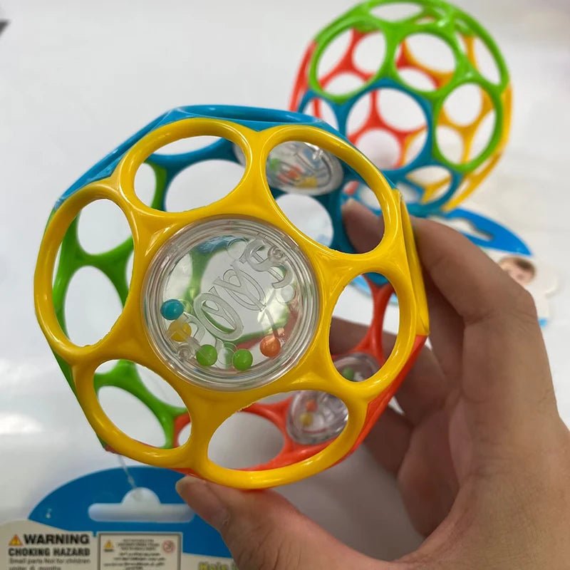 Soft Baby Grasping Rattle Ball – Sensory Development Toy with Bell - Onlytenbucks.com