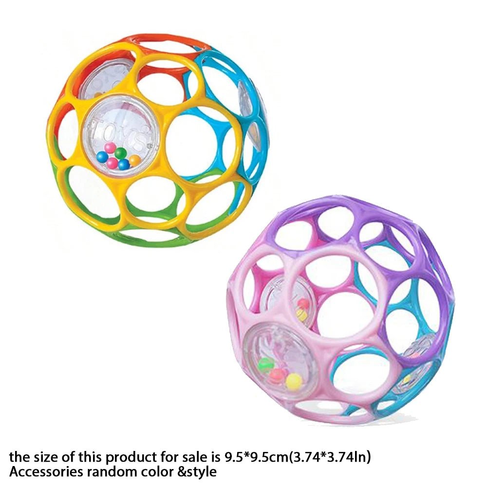 Soft Baby Grasping Rattle Ball – Sensory Development Toy with Bell - Onlytenbucks.com