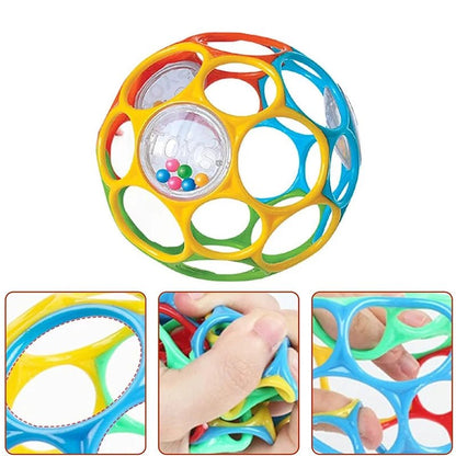 Soft Baby Grasping Rattle Ball – Sensory Development Toy with Bell - Onlytenbucks.com
