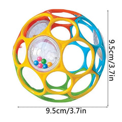 Soft Baby Grasping Rattle Ball – Sensory Development Toy with Bell - Onlytenbucks.com
