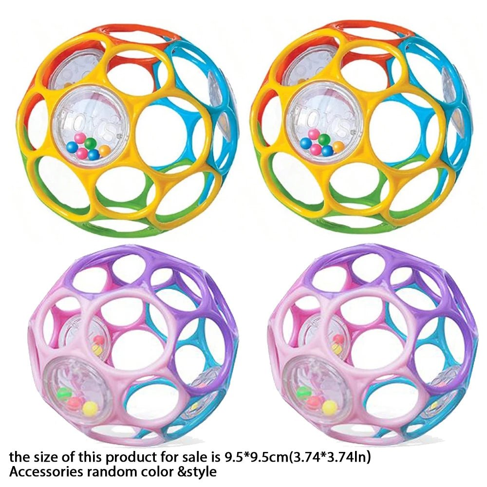 Soft Baby Grasping Rattle Ball – Sensory Development Toy with Bell - Onlytenbucks.com