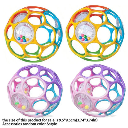 Soft Baby Grasping Rattle Ball – Sensory Development Toy with Bell - Onlytenbucks.com