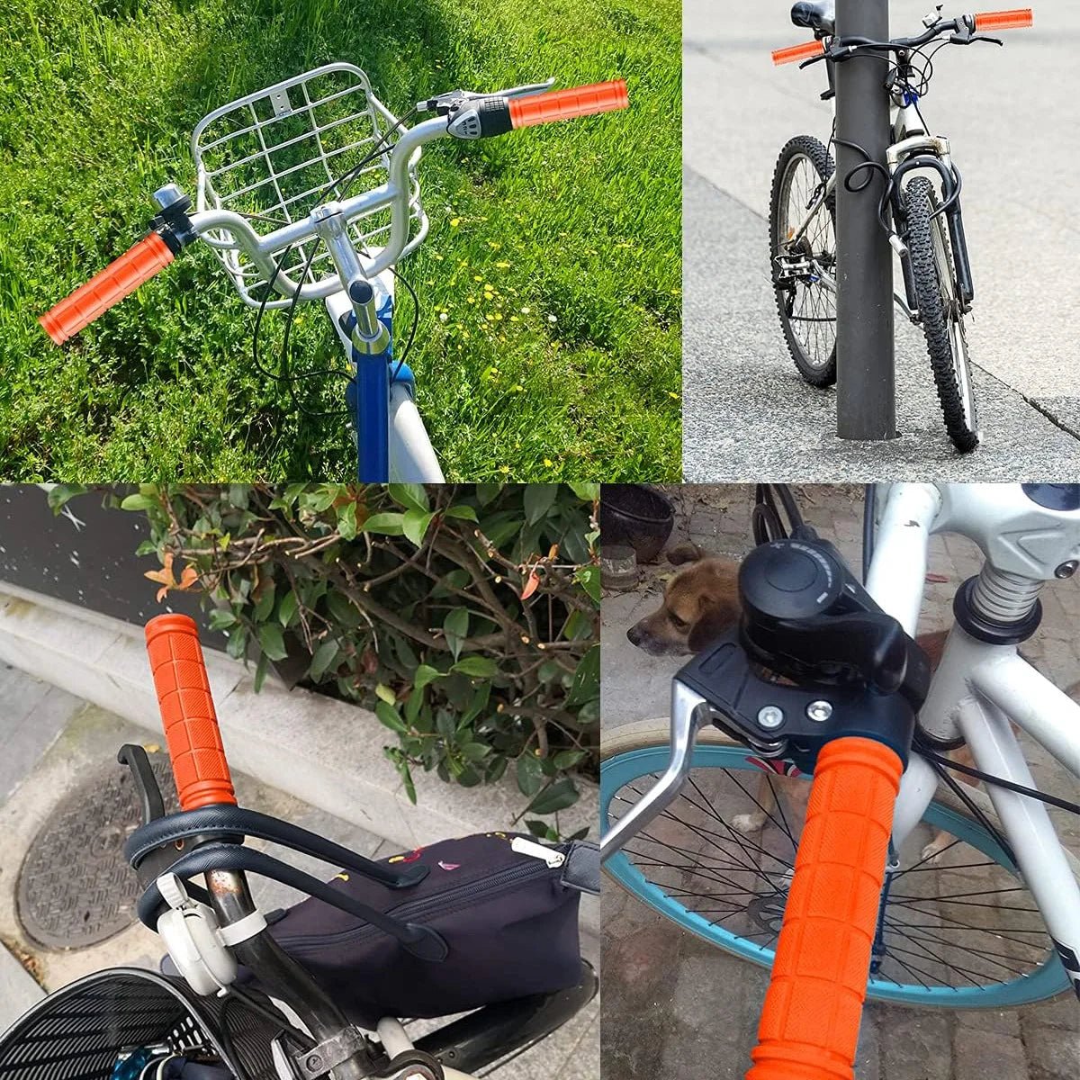 Soft Rubber Bike Handlebar Grips – 120mm (4.7"), Anti - Slip & Shock - Absorbing - Onlytenbucks.com