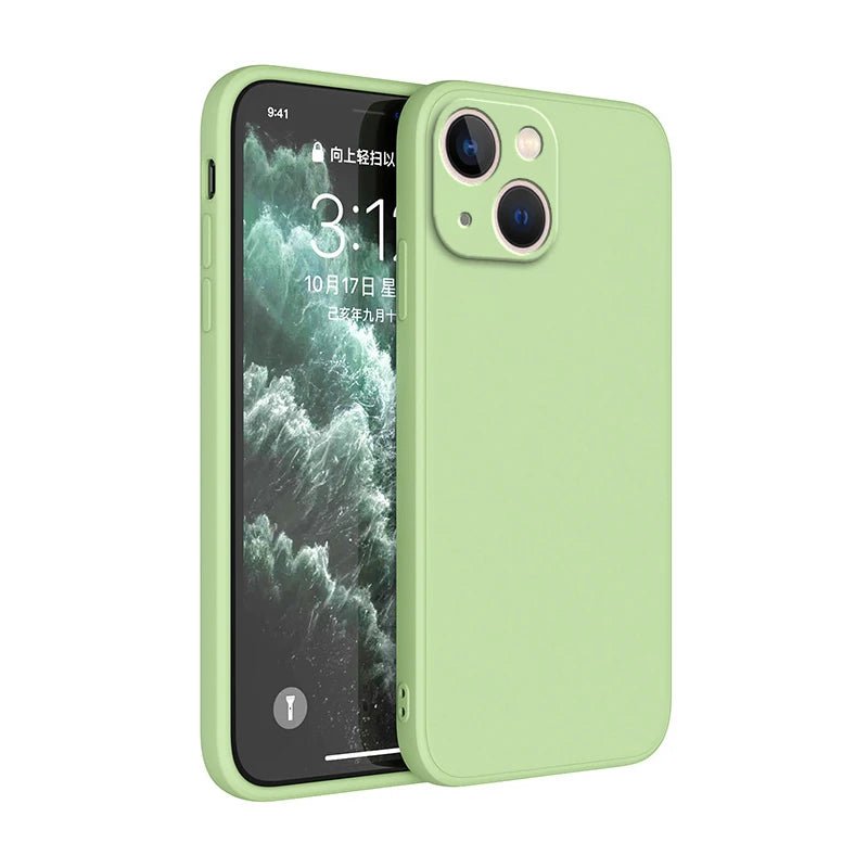 Square Liquid Silicone Phone Case – Full Coverage Shockproof Camera Protective Cover - Onlytenbucks.com