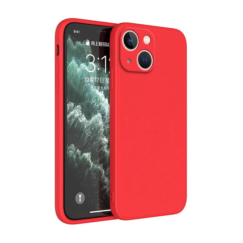 Square Liquid Silicone Phone Case – Full Coverage Shockproof Camera Protective Cover - Onlytenbucks.com