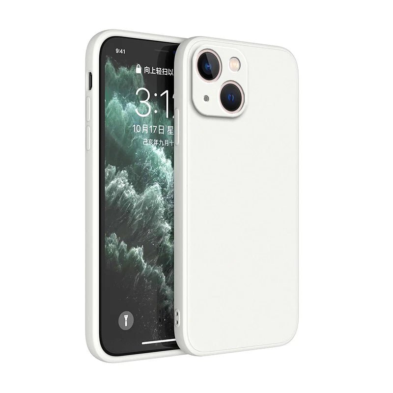 Square Liquid Silicone Phone Case – Full Coverage Shockproof Camera Protective Cover - Onlytenbucks.com