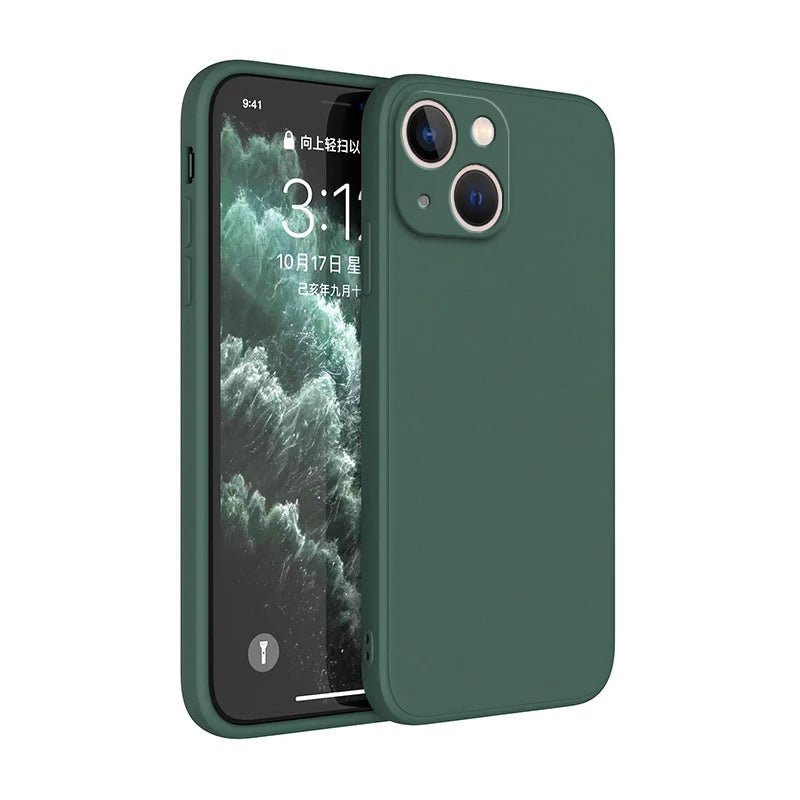 Square Liquid Silicone Phone Case – Full Coverage Shockproof Camera Protective Cover - Onlytenbucks.com
