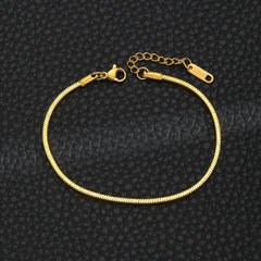 Stainless Steel Square Snake Bone Chain Bracelet - Onlytenbucks.com