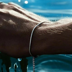 Stainless Steel Square Snake Bone Chain Bracelet - Onlytenbucks.com