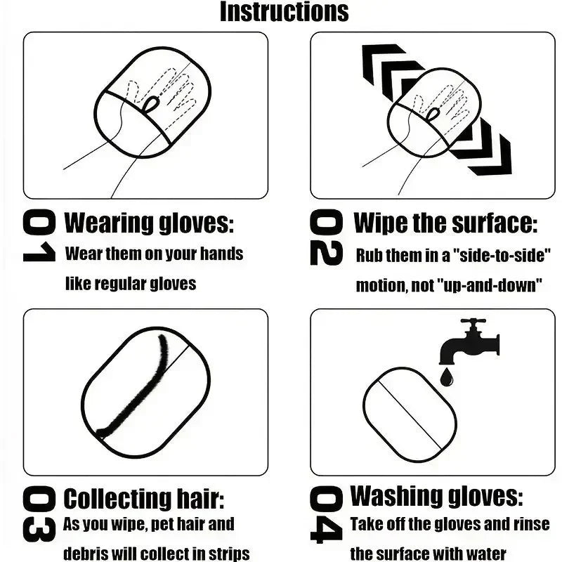 Static Pet Hair Removal Gloves - Onlytenbucks.com