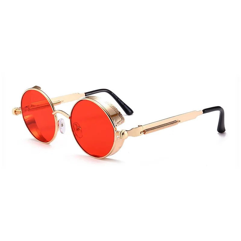Steampunk Round Unisex Sunglasses – Vintage Gothic Style UV400 Party Goggles - Onlytenbucks.com