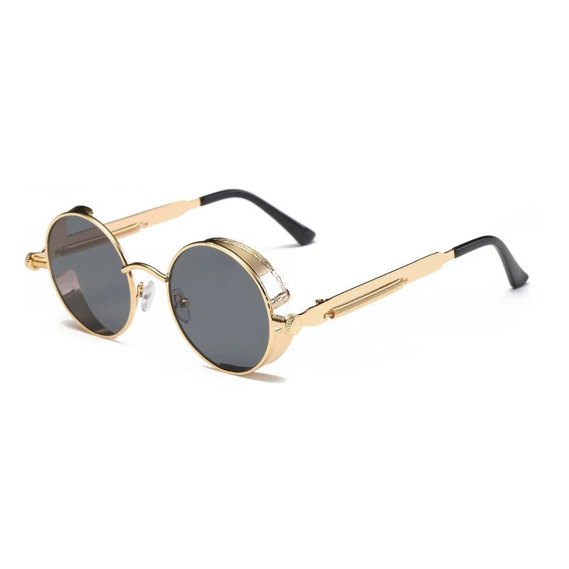 Steampunk Round Unisex Sunglasses – Vintage Gothic Style UV400 Party Goggles - Onlytenbucks.com