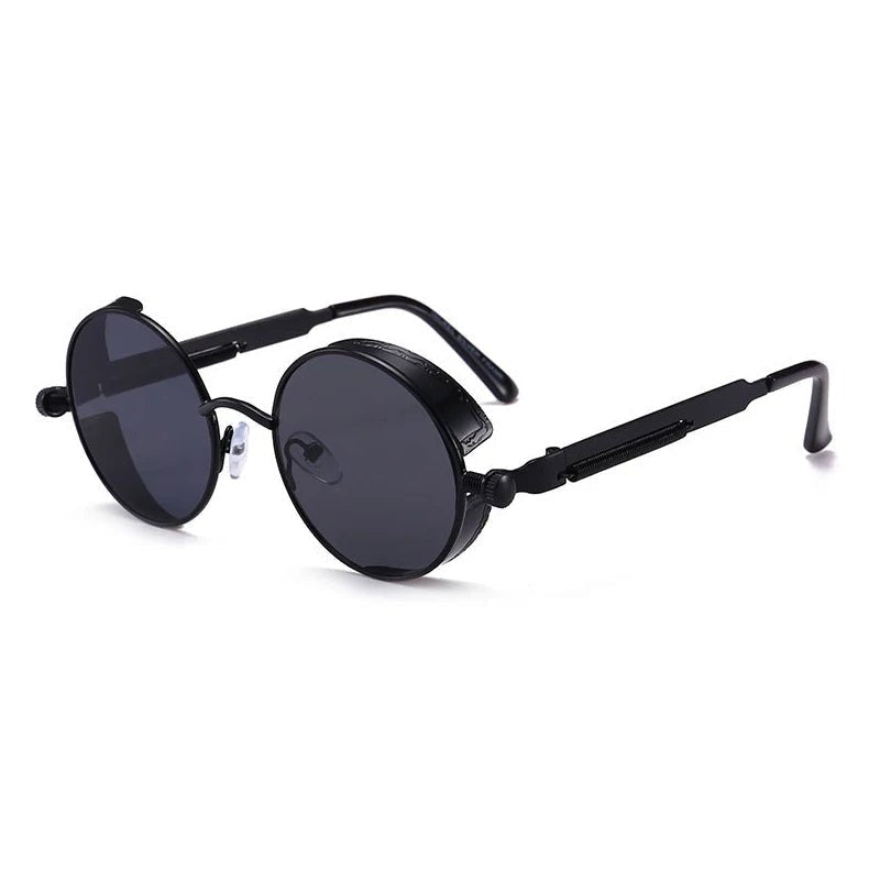 Steampunk Round Unisex Sunglasses – Vintage Gothic Style UV400 Party Goggles - Onlytenbucks.com
