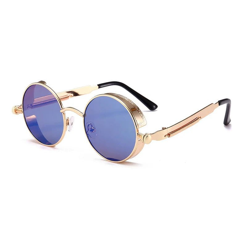 Steampunk Round Unisex Sunglasses – Vintage Gothic Style UV400 Party Goggles - Onlytenbucks.com
