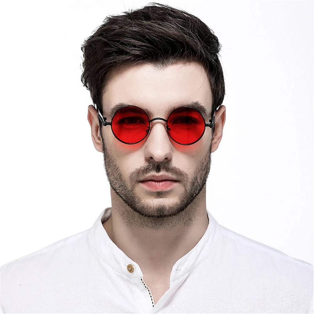 Steampunk Round Unisex Sunglasses – Vintage Gothic Style UV400 Party Goggles - Onlytenbucks.com