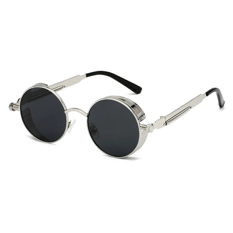 Steampunk Round Unisex Sunglasses – Vintage Gothic Style UV400 Party Goggles - Onlytenbucks.com