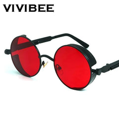 Steampunk Round Unisex Sunglasses – Vintage Gothic Style UV400 Party Goggles - Onlytenbucks.com