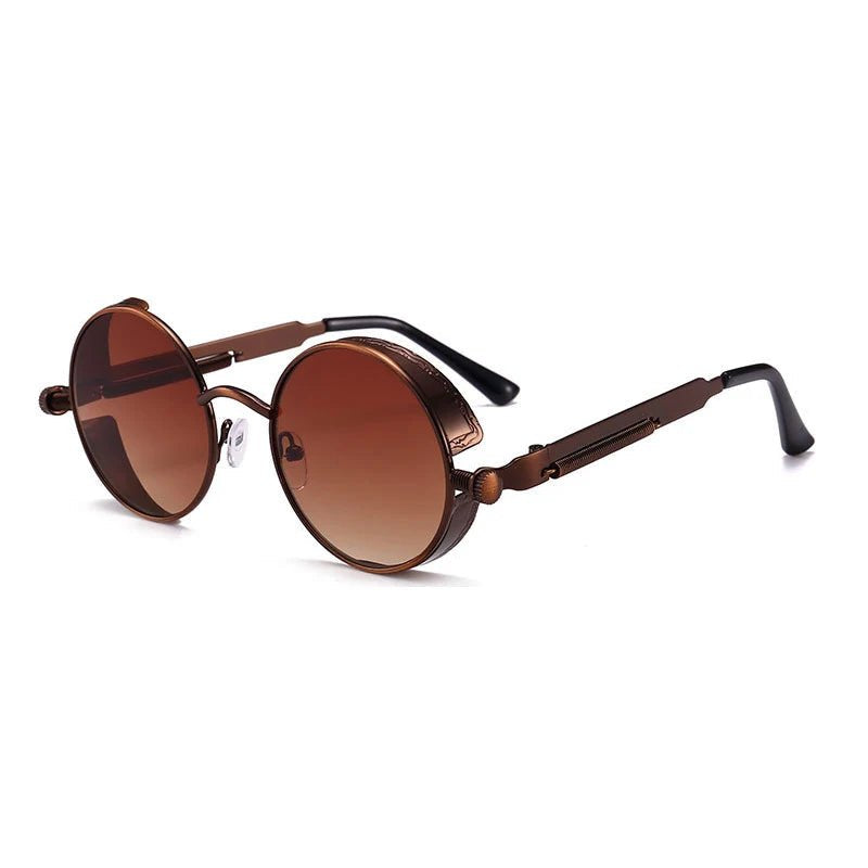 Steampunk Round Unisex Sunglasses – Vintage Gothic Style UV400 Party Goggles - Onlytenbucks.com