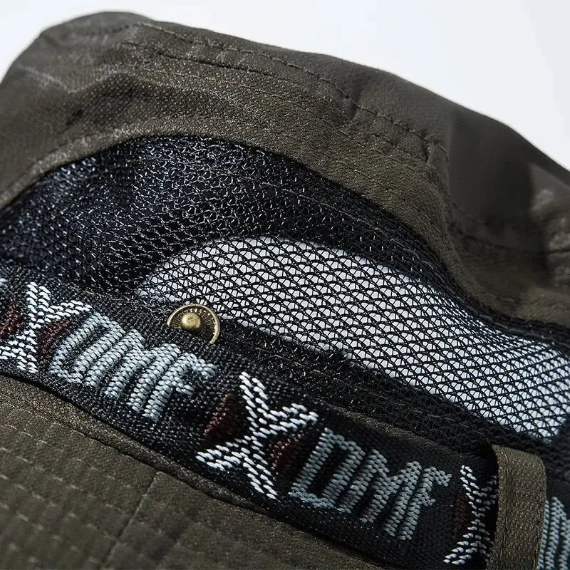 Summer Men Bucket Hat Outdoor UV Protection Wide Brim Panama Safari Hunting Hiking Hat Mesh - Onlytenbucks.com