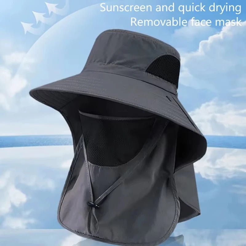 Summer Sun Protection Fishing Hat for Men – Wide Brim Waterproof Bucket Hat - Onlytenbucks.com