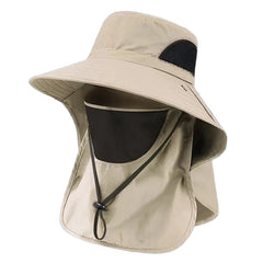 Summer Sun Protection Fishing Hat for Men – Wide Brim Waterproof Bucket Hat with Neck Flap - Onlytenbucks.com
