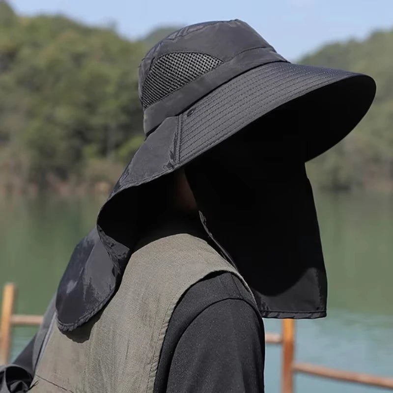 Summer Sun Protection Fishing Hat for Men – Wide Brim Waterproof Bucket Hat - Onlytenbucks.com