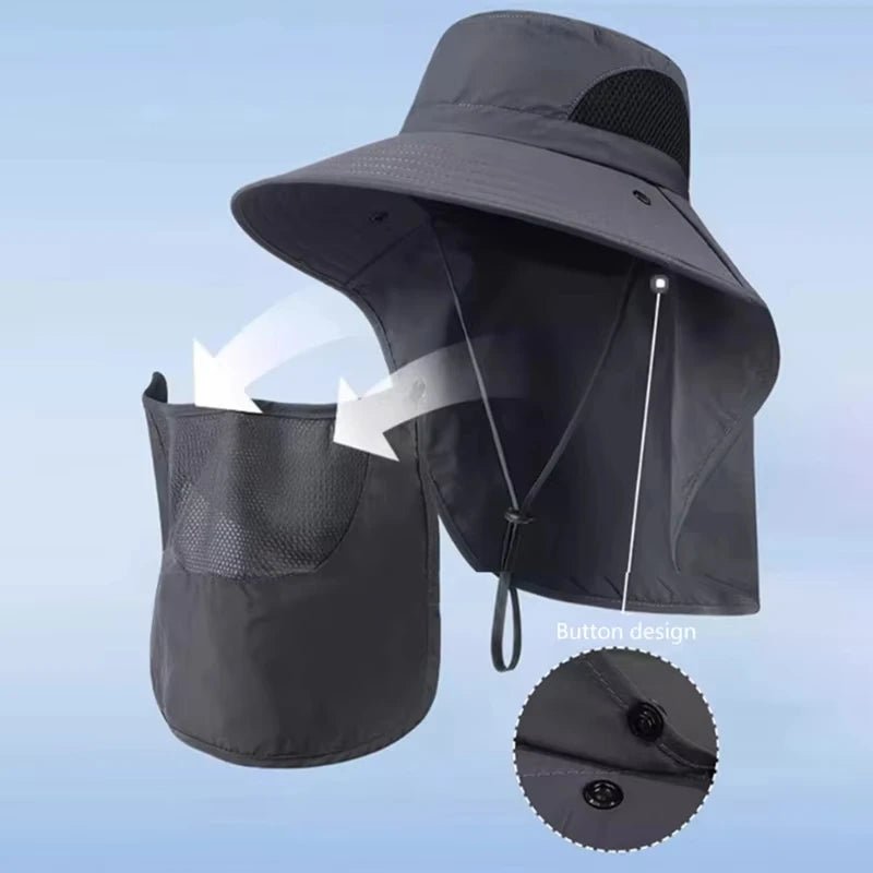 Summer Sun Protection Fishing Hat for Men – Wide Brim Waterproof Bucket Hat - Onlytenbucks.com