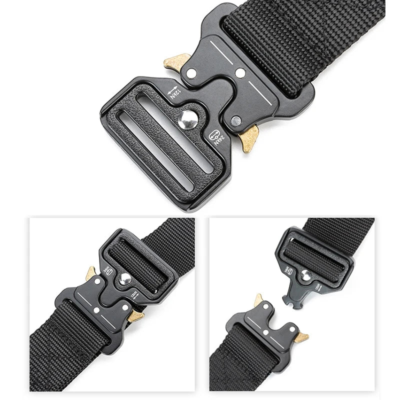Tactical Quick - Release Military Nylon Belt – Adjustable Canvas Webbing - Onlytenbucks.com