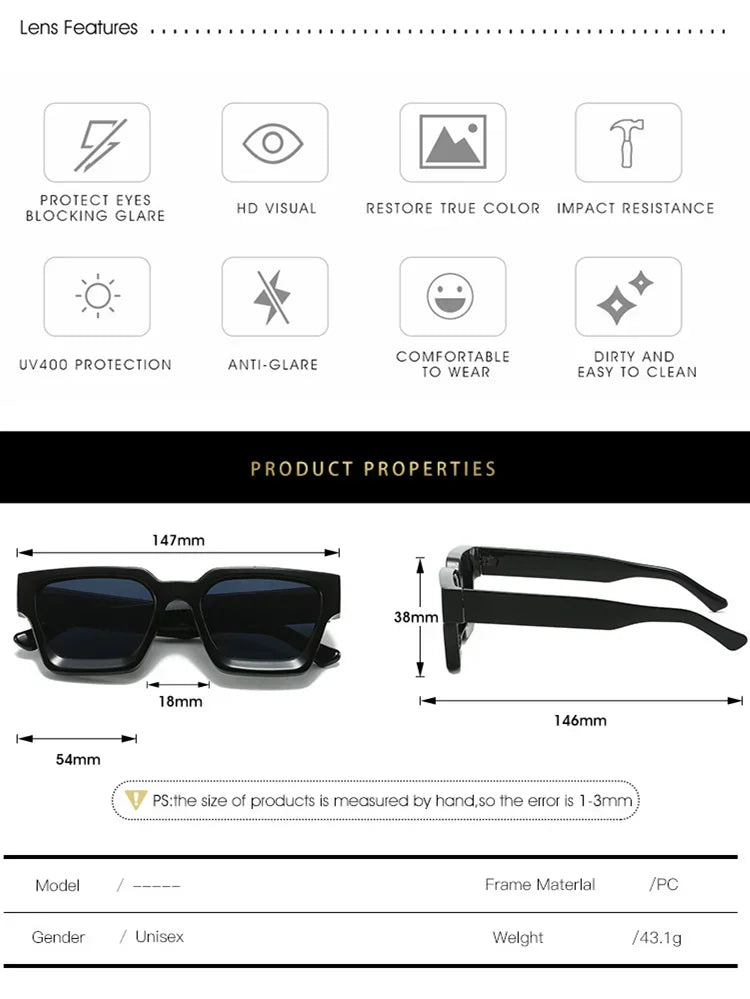 Women’s Rectangle UV400 Sunglasses – Anti - Reflective Mirror Lenses - Onlytenbucks.com