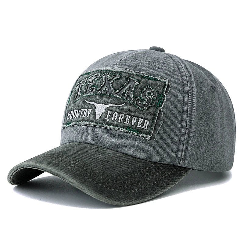 Texas Letter Embroidery Vintage Cotton Baseball Cap - Onlytenbucks.com