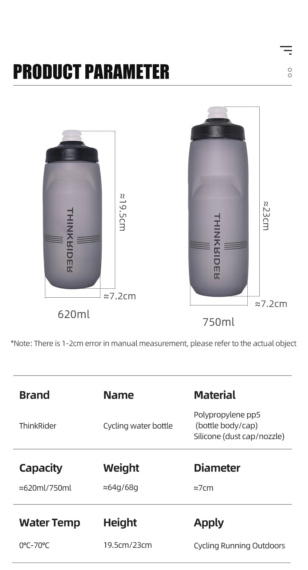Bicycle Water Bottle – 620ml or 750ml Leak - Proof Sports Bottle - Onlytenbucks.com